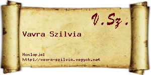Vavra Szilvia névjegykártya